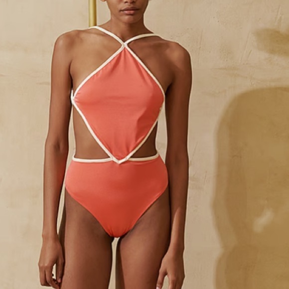 New! Baobab Kira One-Piece Swimsuit red nwot 27685 - Picture 1 of 12